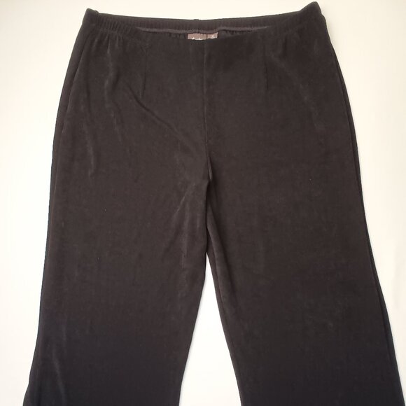 Chico's Travelers Knit Wide Leg Pants Size XL/16 Short High Rise Black Color - Picture 2 of 9